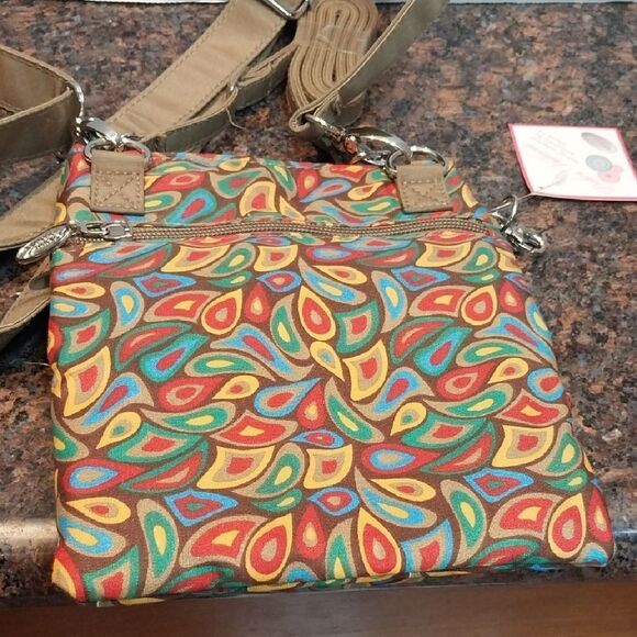 Vibrant Paisley Crossbody Bag and free wallet. - Picture 10 of 12